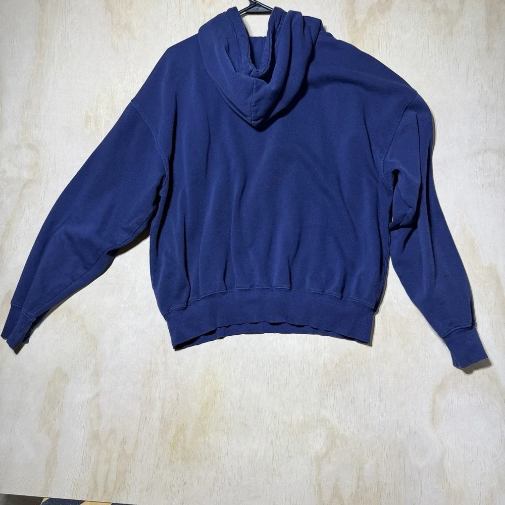 The North Face Men's Large Blue Pullover Hoodie Logo Sweatshirt Outdoor Casual